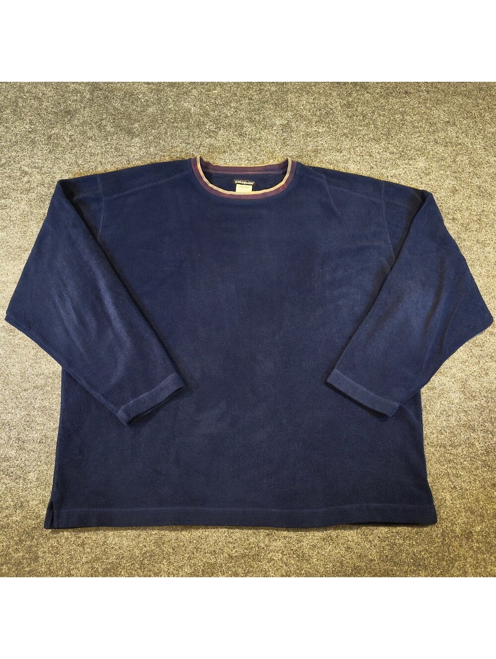 Vintage Patagonia Plush Synchilla Fleece Sweatshirt Navy Blue Men's Size XL